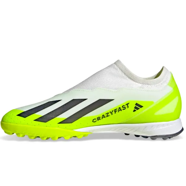 adidas X Crazyfast.3 LL Turf Soccer Shoes (White/Lucid Lemon)