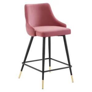 Adorn Performance Velvet Counter Stool - Luxurious, Stain-Resistant Comfort for Dining Spaces