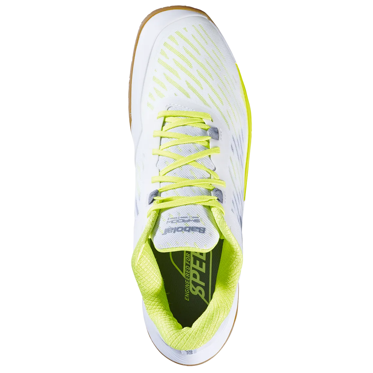 Babolat Men's Shadow Tour 5 Indoor Shoes White Lime