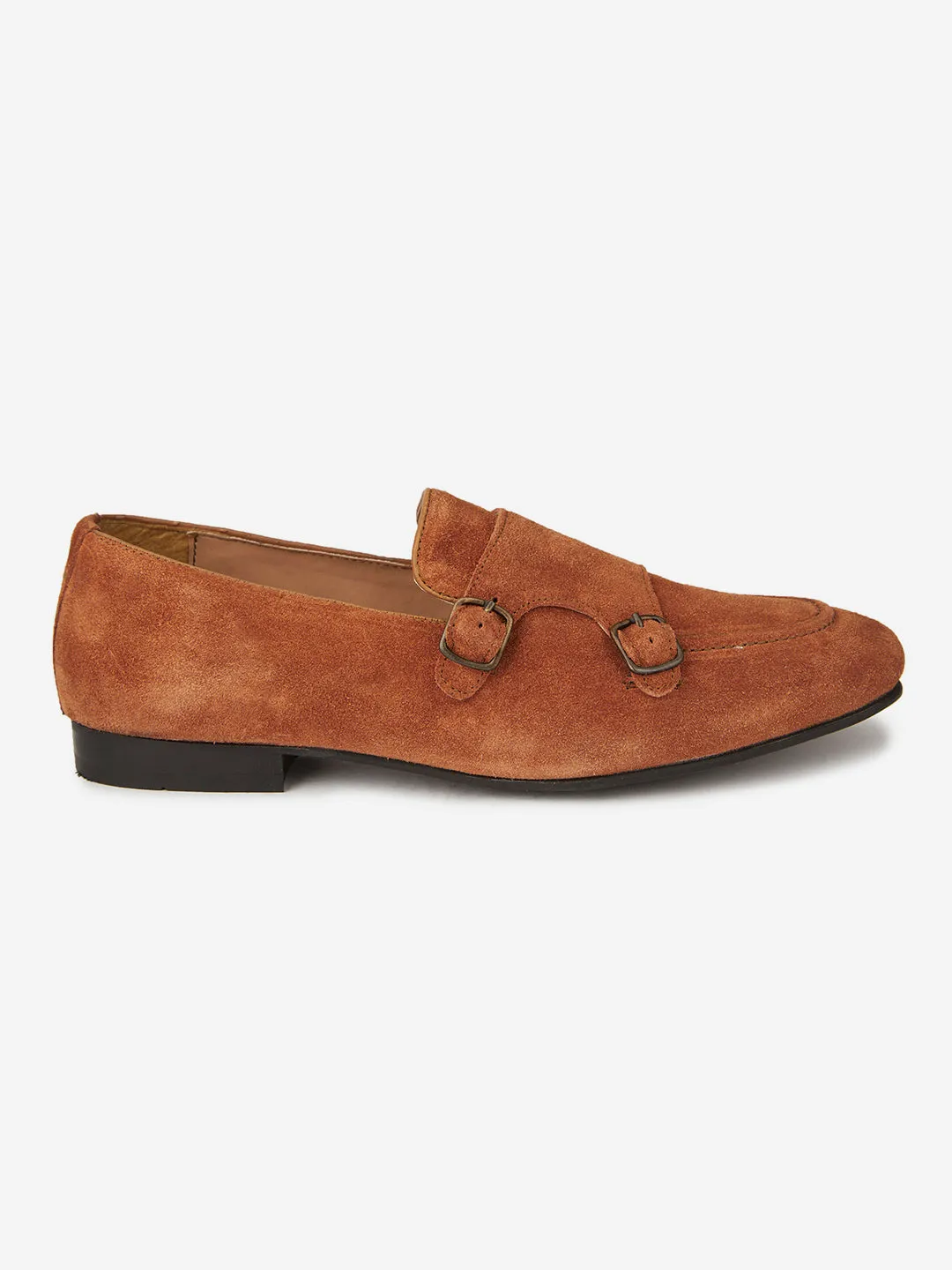 Buckles Detailed Lightweight Leather Loafers