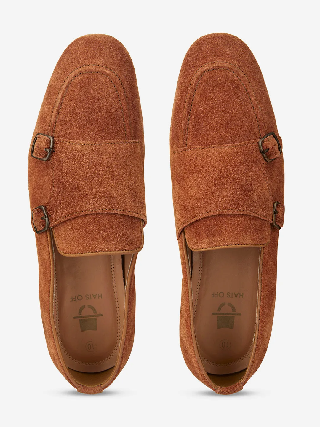 Buckles Detailed Lightweight Leather Loafers