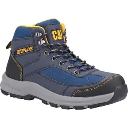 Cat Elmore S1P Mid Safety Hiker Boot Vegan Friendly Blue Caterpillar