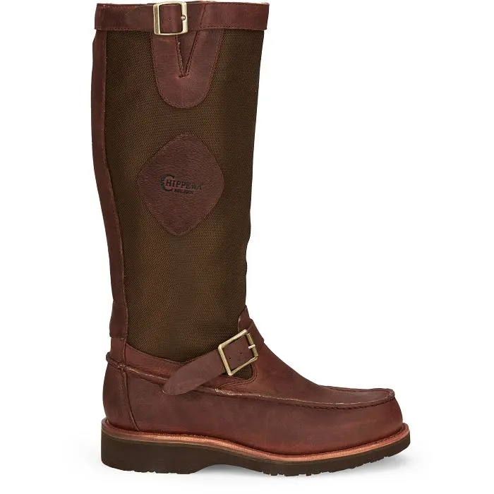 Chippewa Men's Cutter 17" Moc Toe Pull-On Snake Hunt Boot Brown- 23923