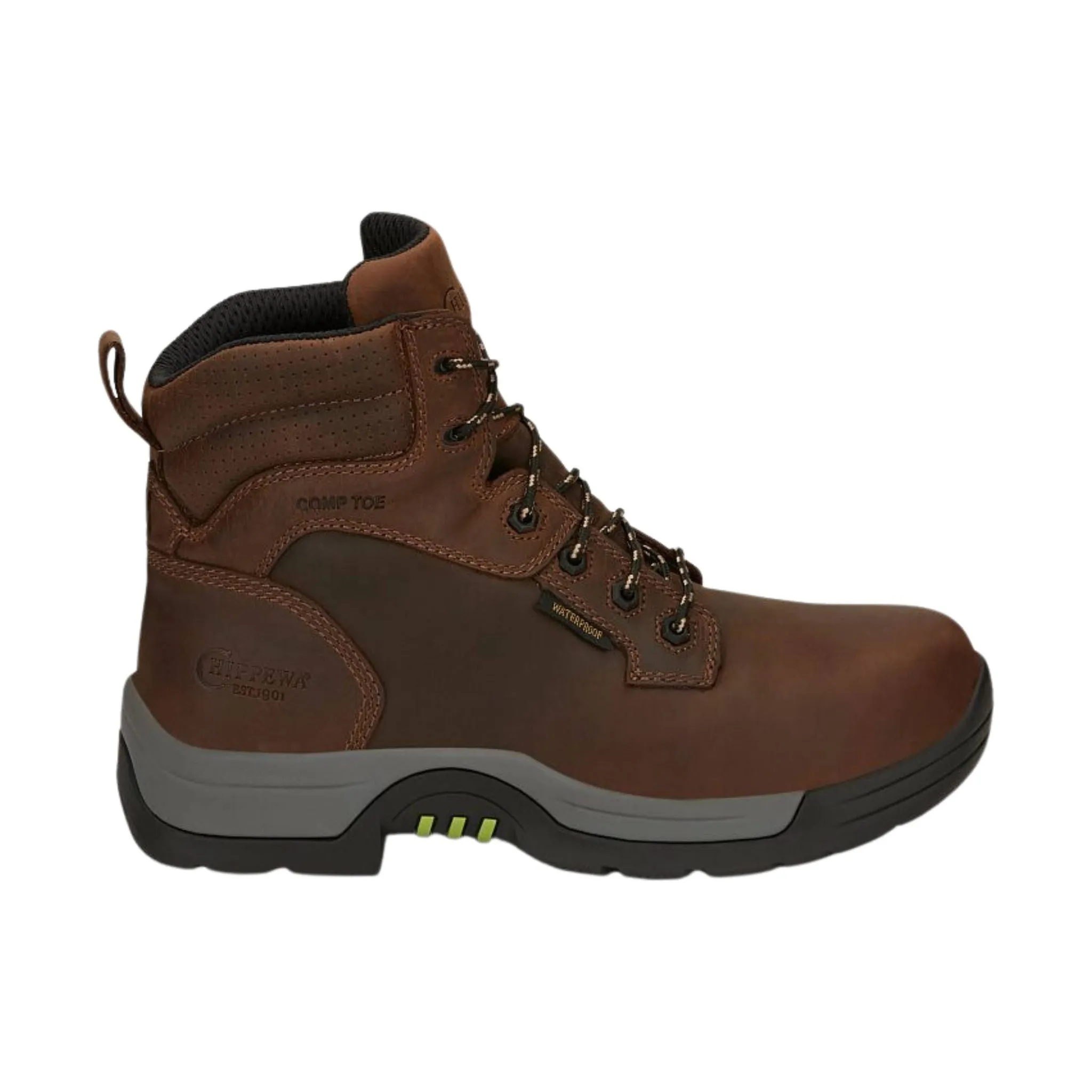 Chippewa Men's Fabricator 6 Inch Composite Toe Work Boot - Tawny Brown