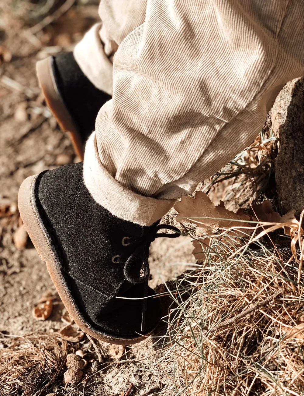 Desert Winter Boot Lace - Navy Suede