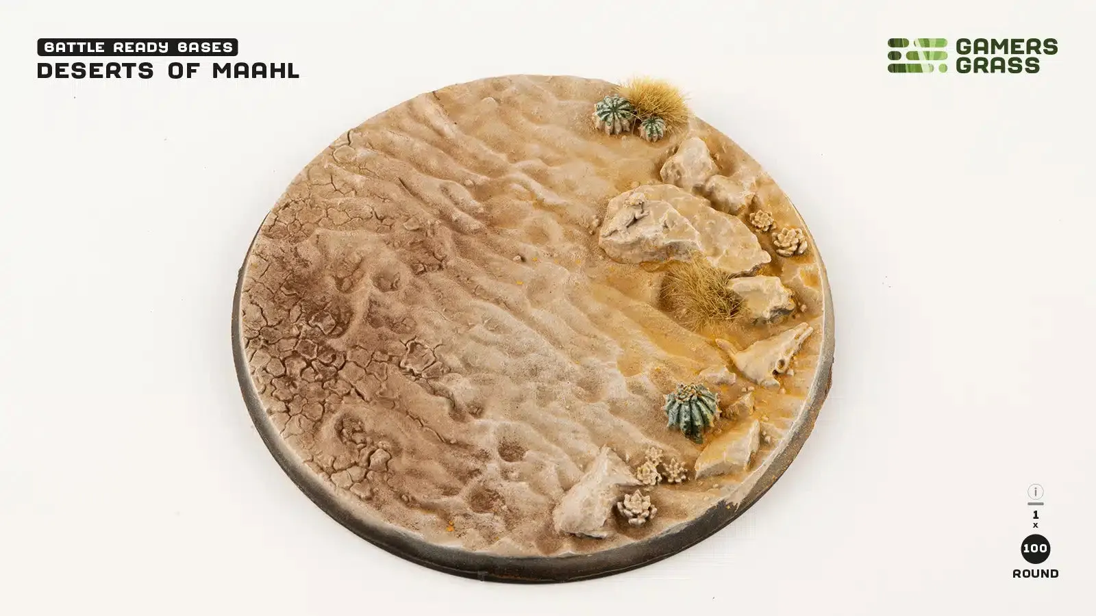 Deserts of Maahl Bases, Round 100mm (x1)