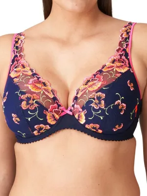 Devdaha Half Padded Plunge Bra  - Velvet Blue