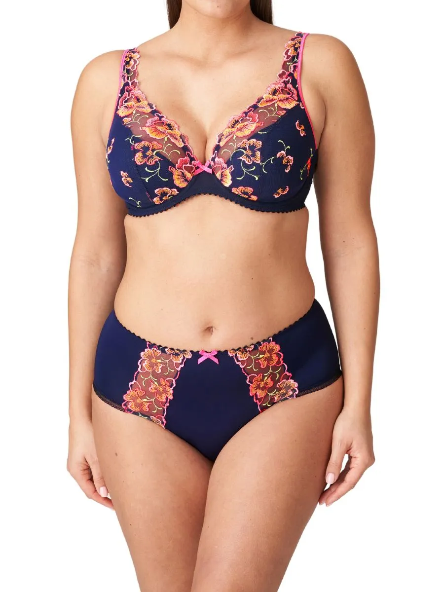 Devdaha Half Padded Plunge Bra  - Velvet Blue