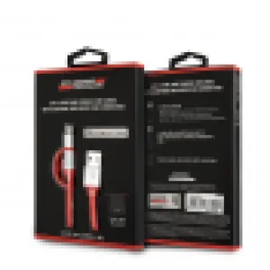 FERRARI Off Track CollectionFerrari 2 in 1 Red Charging Cable with MFI Lightning and USB cable