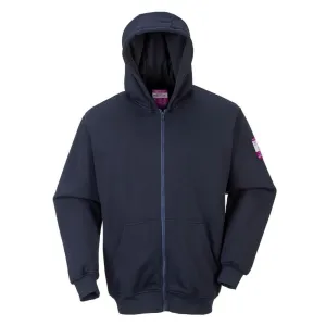 FR Zipper Front Hooded Sweatshirt Navy - #403259