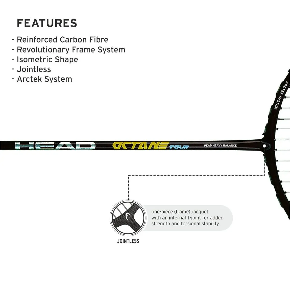 HEAD Octane Tour Badminton Racquet | KIBI Sports