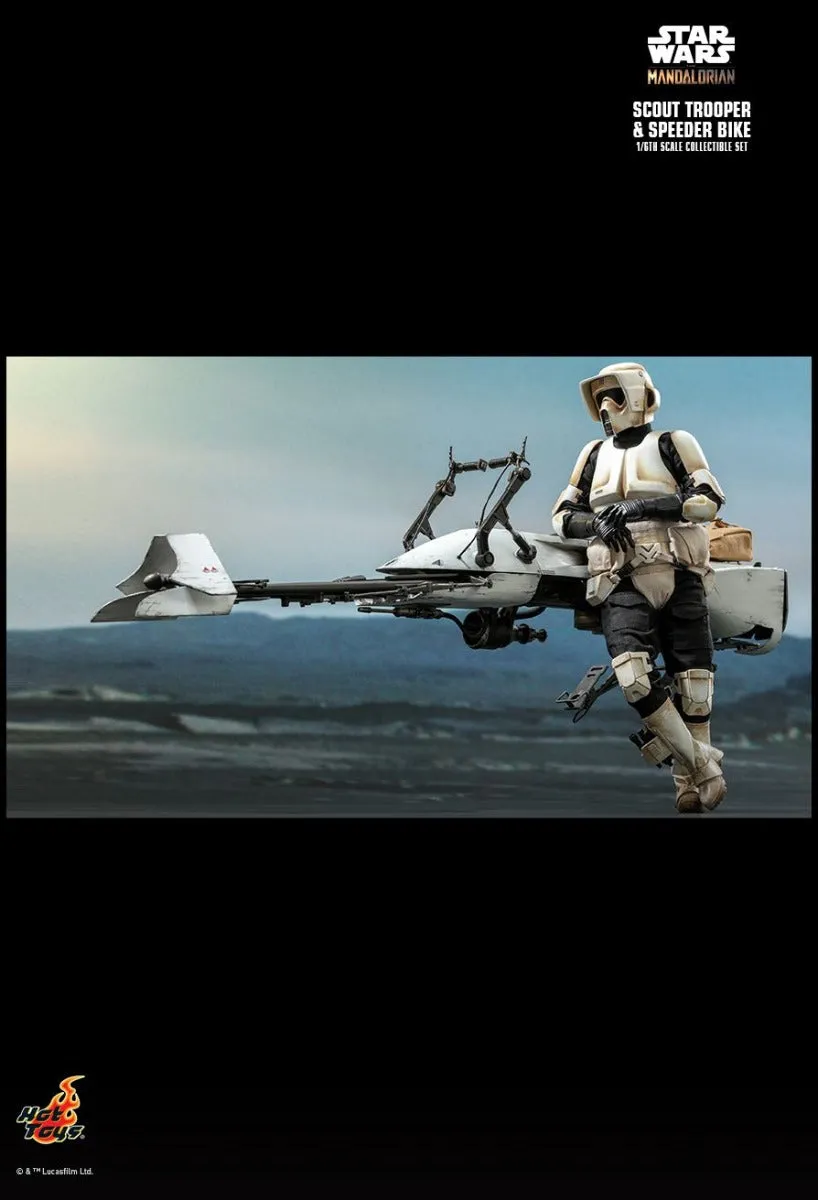 HOT TOYS STAR WARS THE MANDALORIAN SCOUT TROOPER AND SPEEDER BIKE 1/6 TMS017