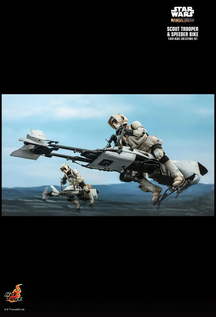 HOT TOYS STAR WARS THE MANDALORIAN SCOUT TROOPER AND SPEEDER BIKE 1/6 TMS017