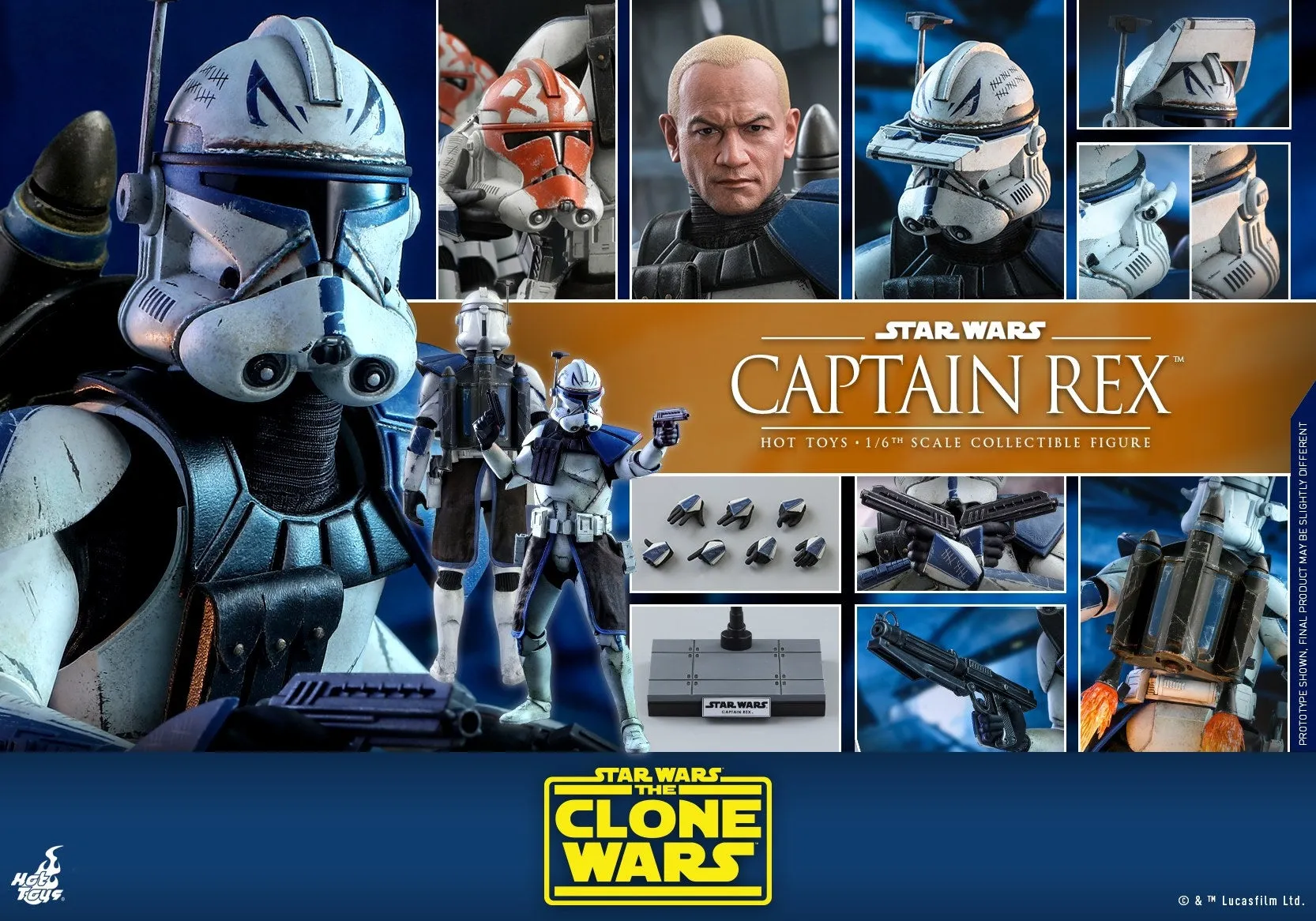 Hot Toys - TMS018 - Star Wars: The Clone Wars - 1/6 Captain Rex Collectible Figure