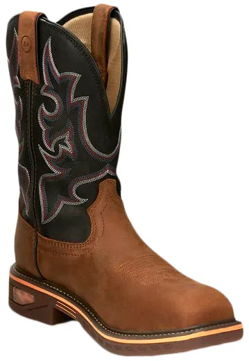 Justin Commander Resistor Comp Square Toe Work Boot CR4012