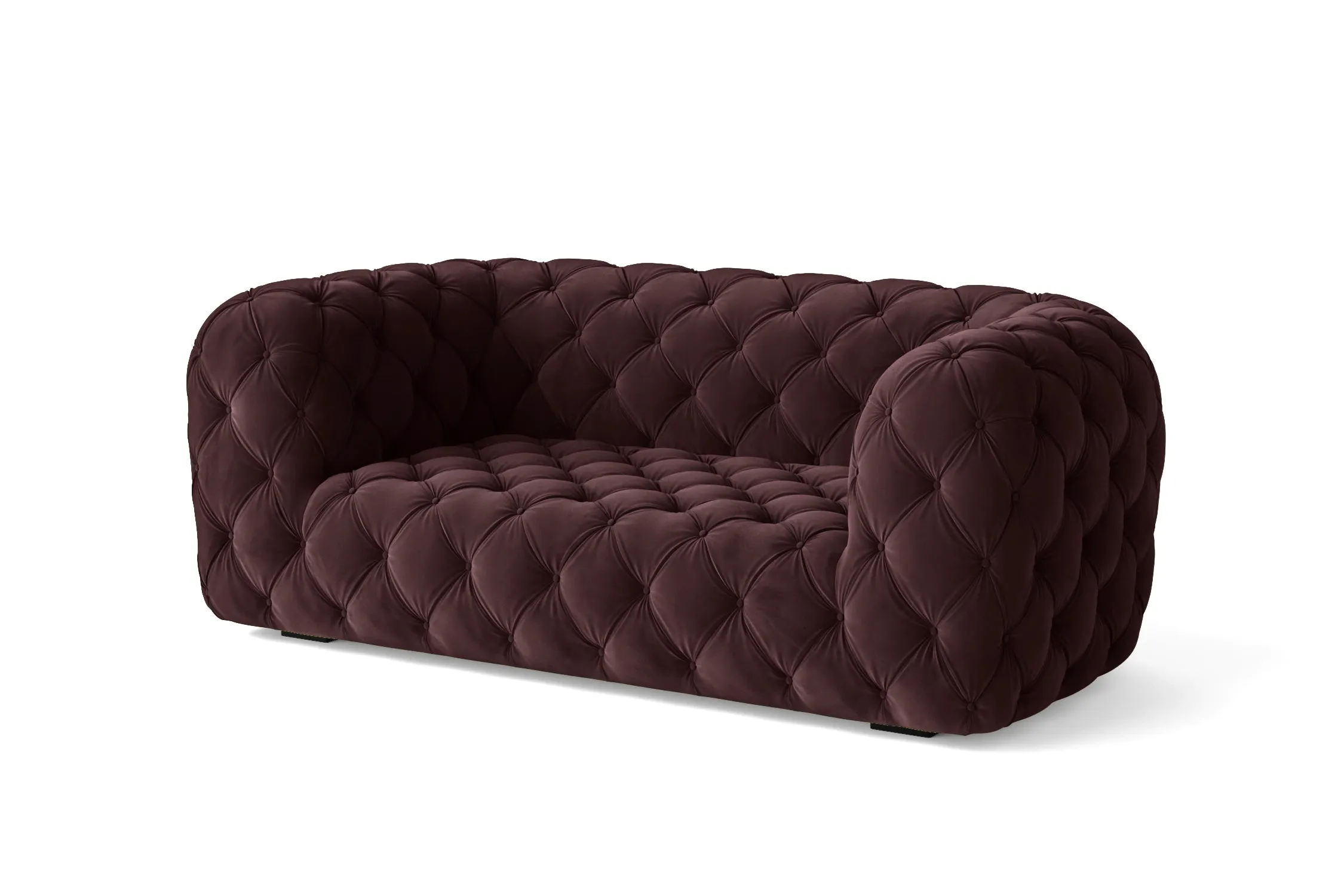 Lecce 2 Seater Sofa Grape Velvet