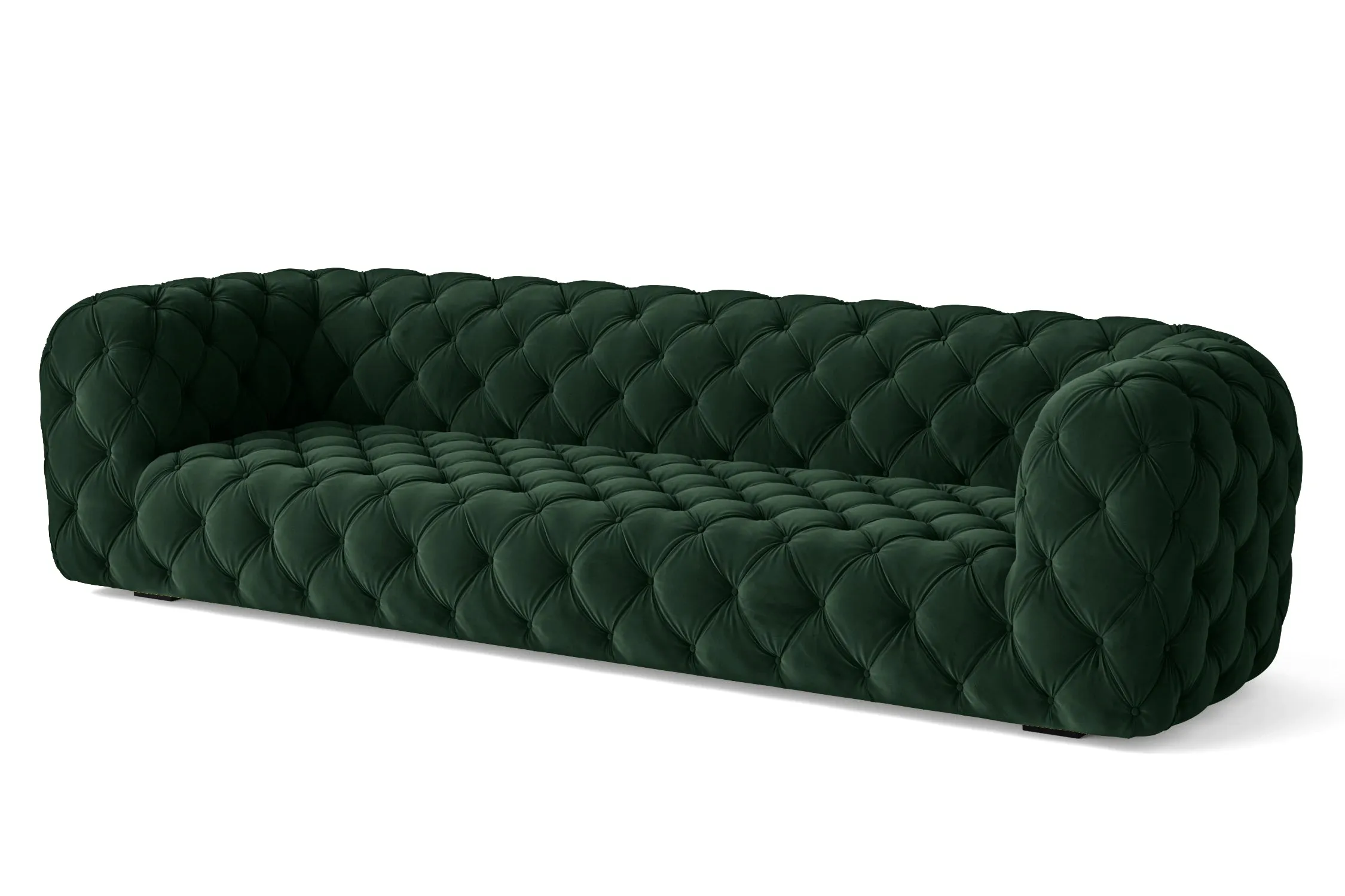 Lecce 4 Seater Sofa Green Velvet