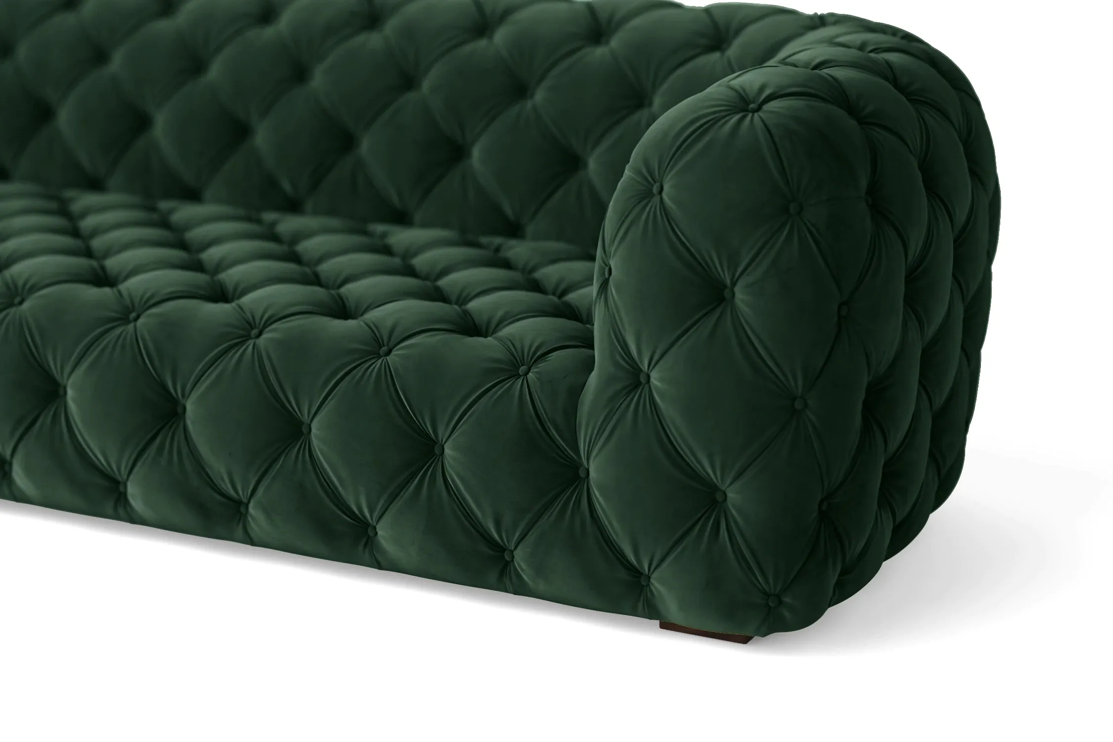 Lecce 4 Seater Sofa Green Velvet