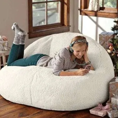 Luxurious Velvet Lamb Bean Bag Cover: Customisable Comfort for All Ages