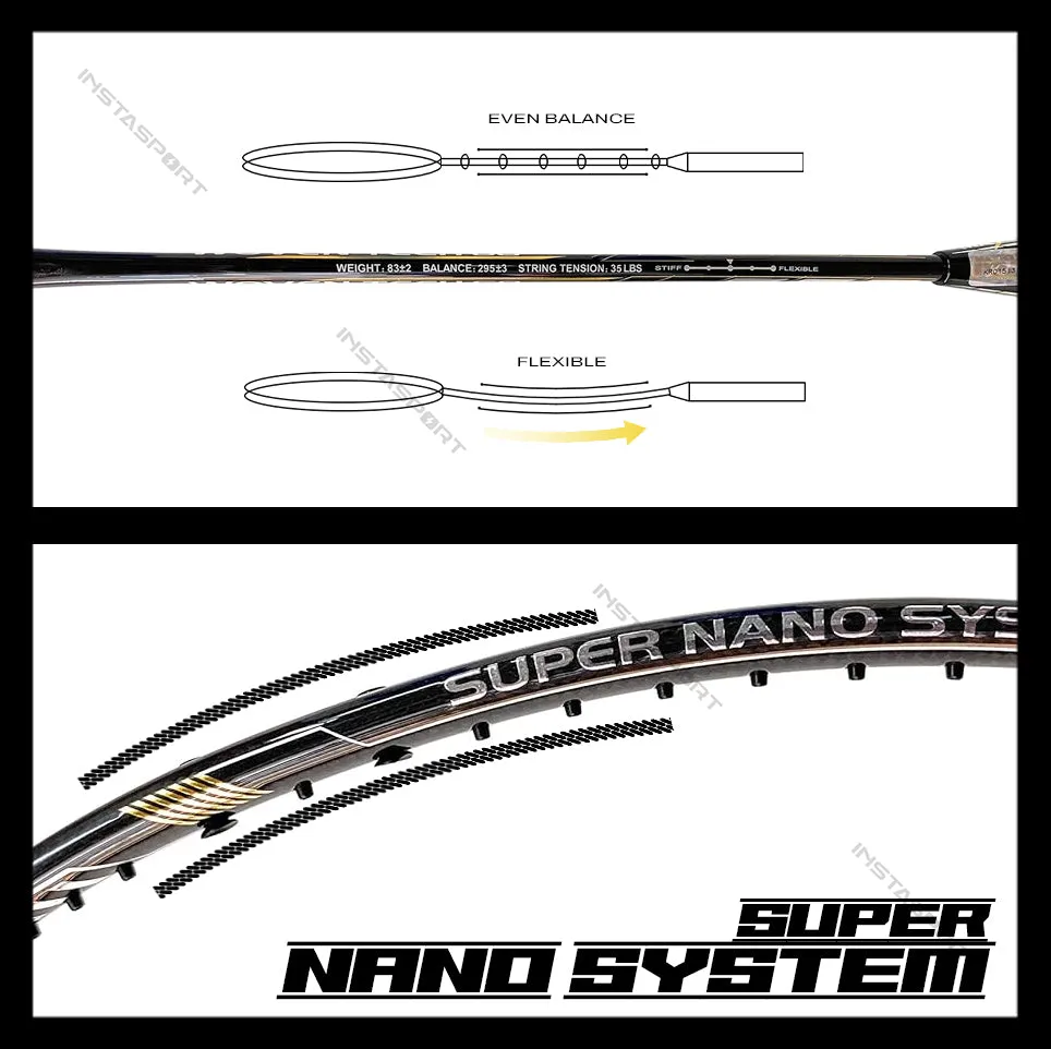 Maxbolt Woven Tech 60 Gold/Black Badminton Racket