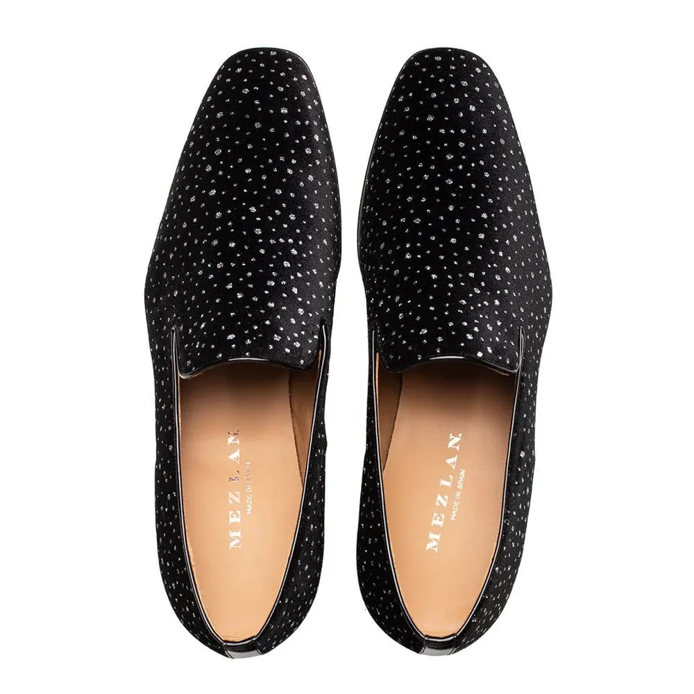 Mezlan Sera Cosmo Black Velvet Slip on Loafers