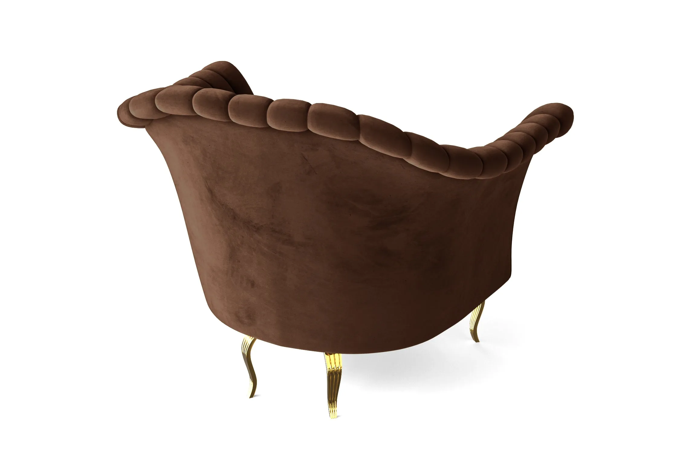 Milan Armchair Coffee Brown Velvet