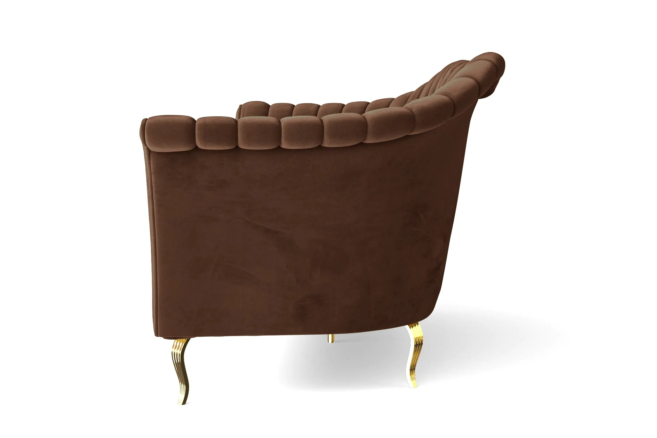 Milan Armchair Coffee Brown Velvet