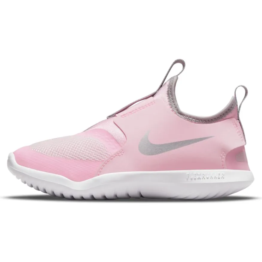 Nike Pink Foam/Metallic Silver Flex Runner Children’s Sneaker