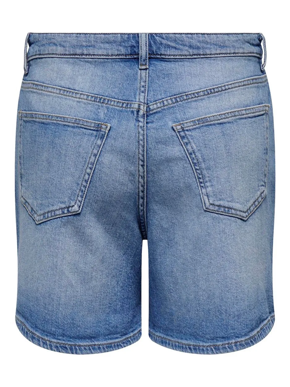 Onljosephine Stretch Shorts Emb Dnm - Blue Denim