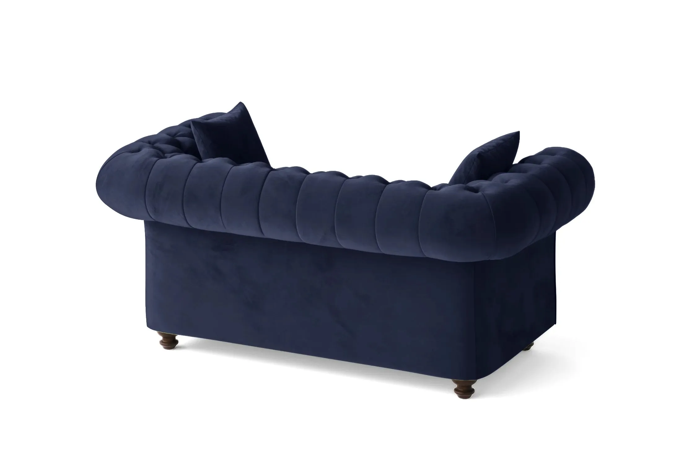 Pesaro 2 Seater Sofa Dark Blue Velvet