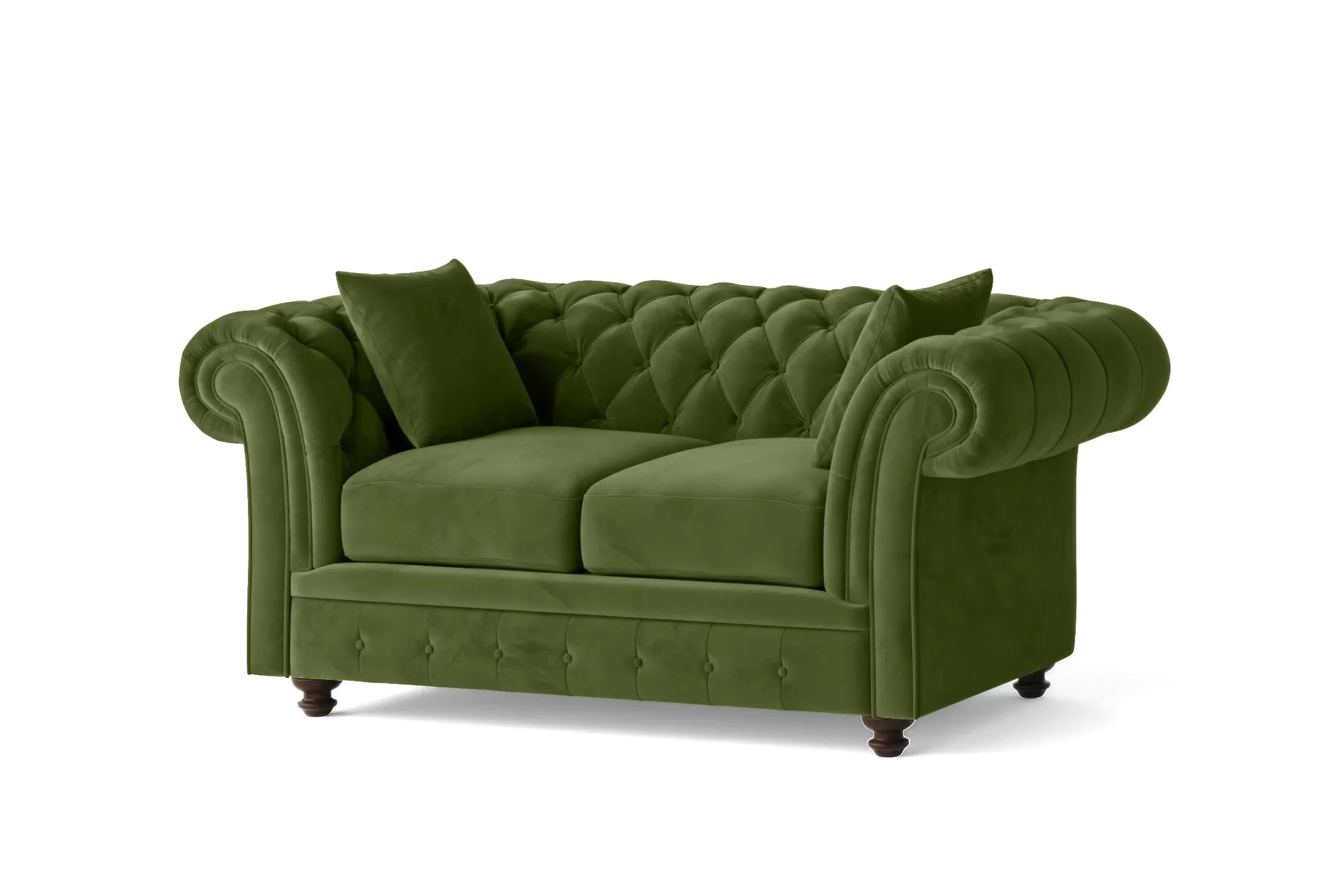 Pesaro 2 Seater Sofa Lime Velvet