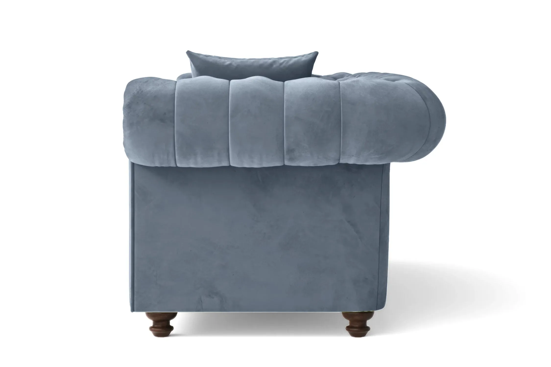 Pesaro 4 Seater Sofa Baby Blue Velvet