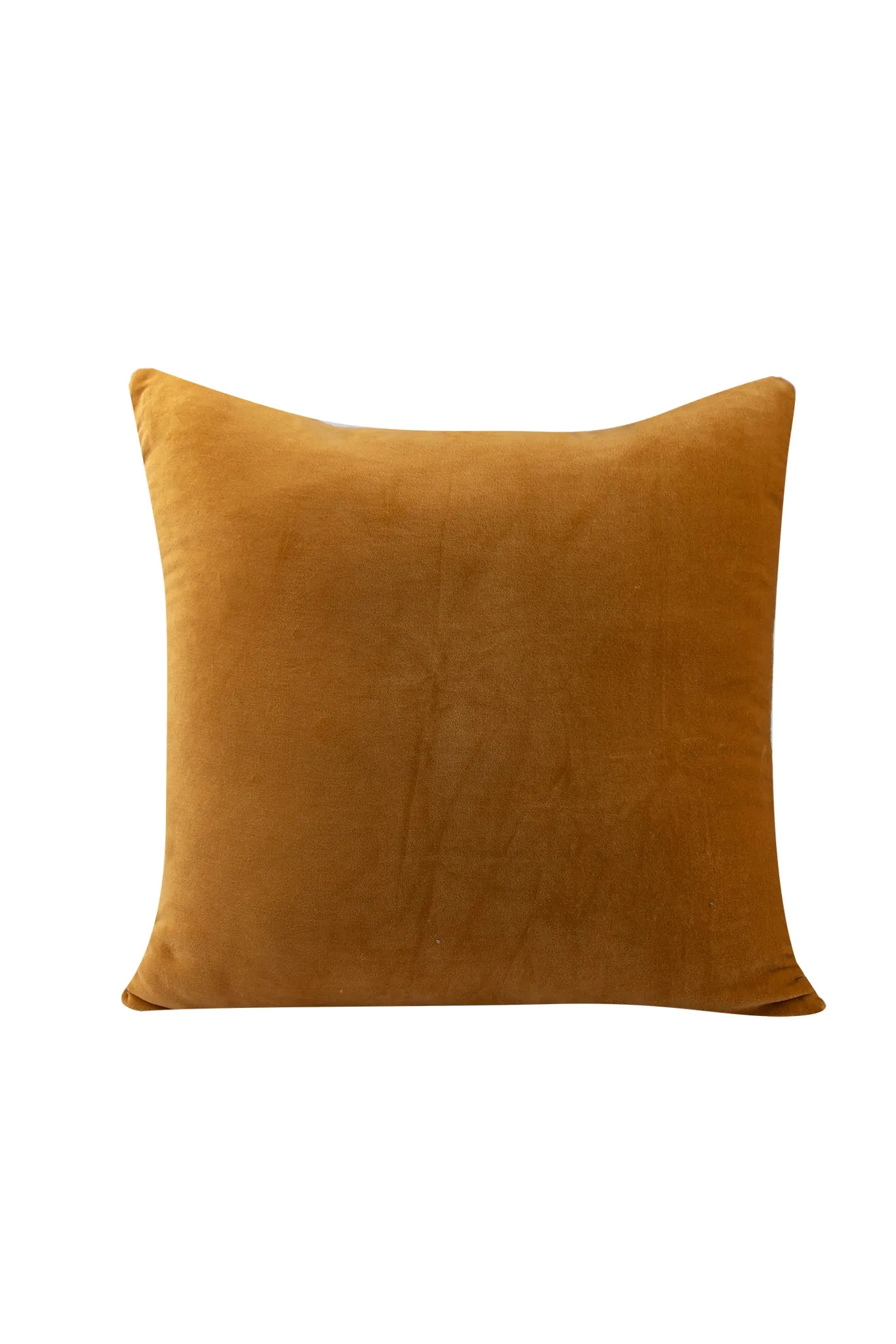 Premium Velvet Cushion Cover -  Mustard