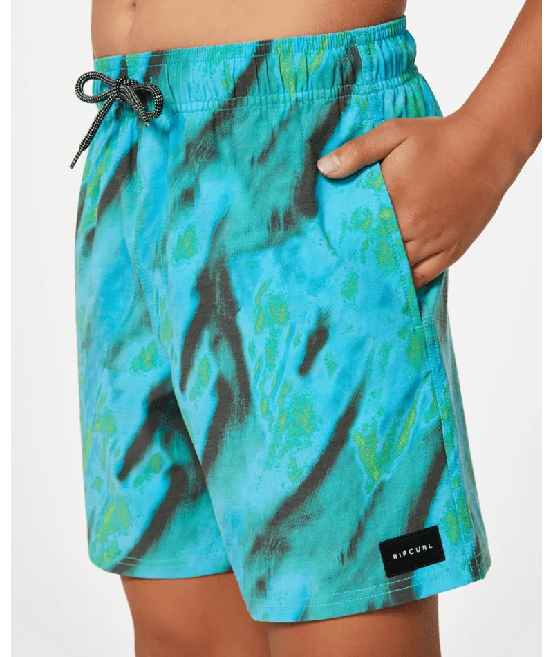 RIP CURL Boys Party Pack Volley Boardshorts Real Blue