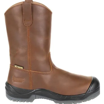 Rocky Men's Composite Toe Internal Metguard Pull On Boot in brown RKK0264