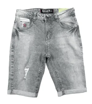 SOVIET BOYS GREY DENIM SHORTS