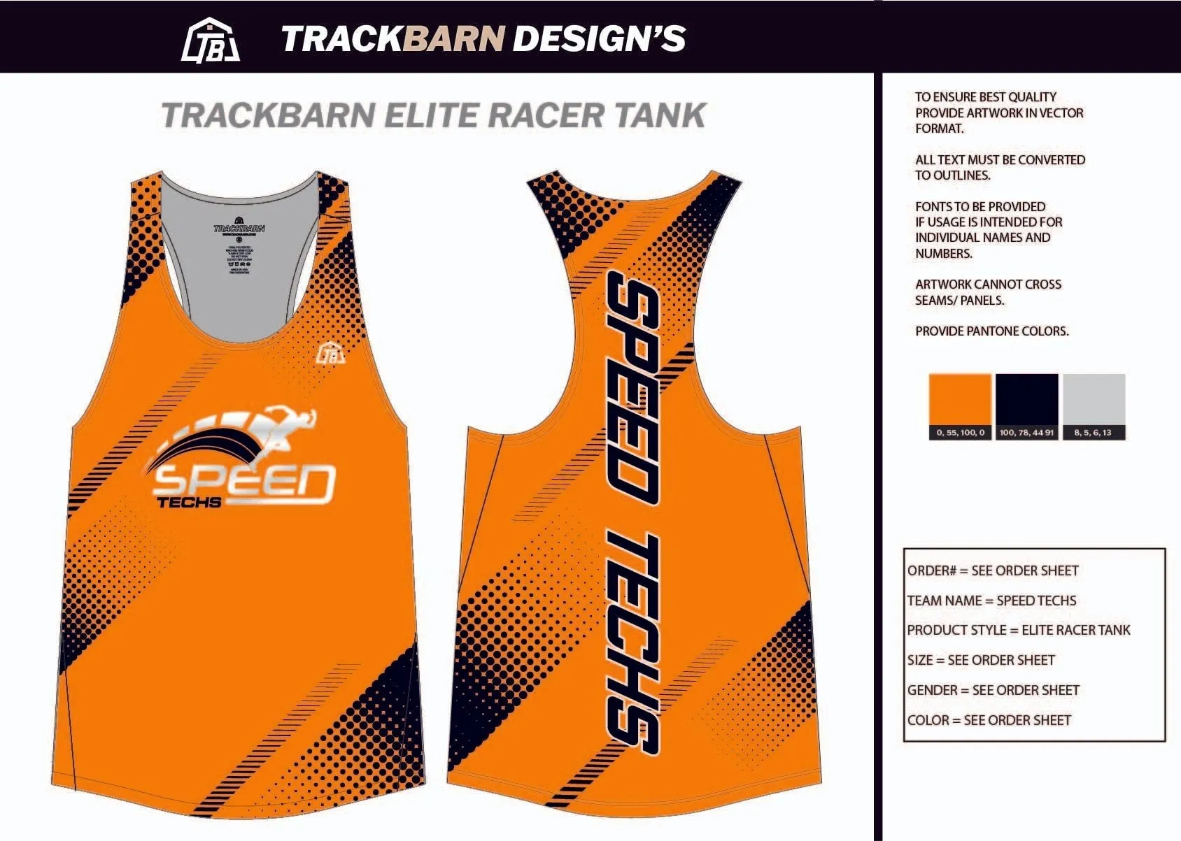 Speed-Techs- Mens Track Singlet