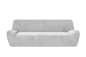 Trapani 3 Seater Sofa White Velvet