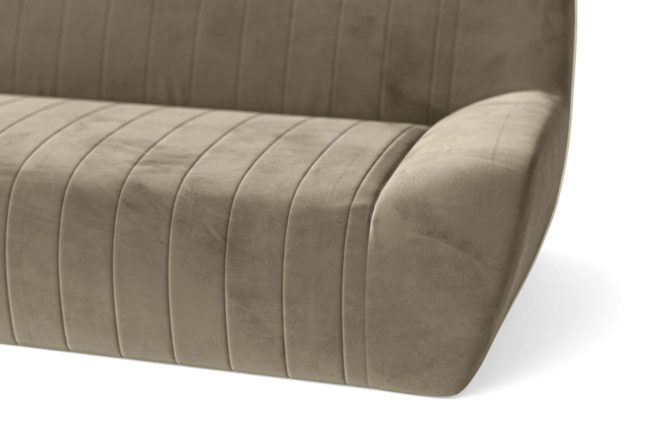 Trapani 4 Seater Sofa Sand Velvet