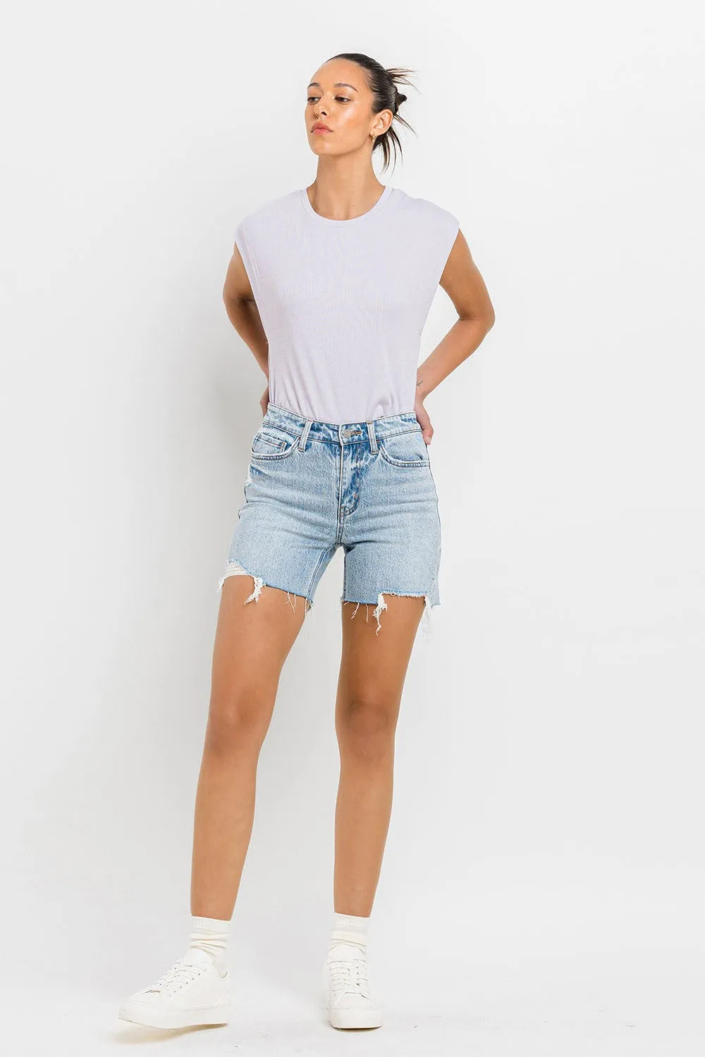 Vervet by Flying Monkey High Rise Denim Shorts