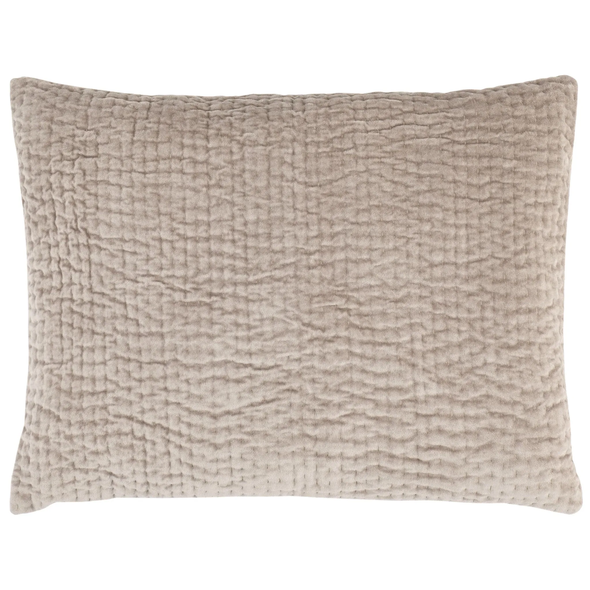 Viola Velvet Grey Quilted Sham